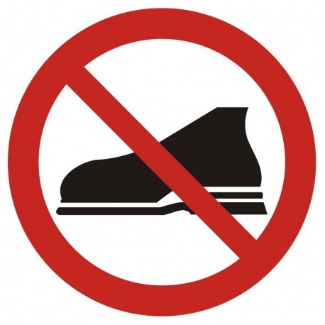 GB009 Zakaz wejścia w obuwiu zewnętrznym
