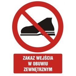 GC 033 Zakaz wejścia w obuwiu zewnętrznym