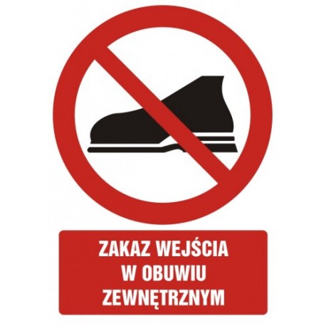 GC 033 Zakaz wejścia w obuwiu zewnętrznym