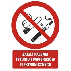 GC 071 Zakaz palenia tytoniu i papierosów elektronicznych