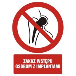 GC 080 Zakaz wstępu osobom z implantami