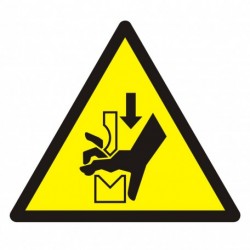 GDW 030 Ostrzeżenie przed zgnieceniem dłoni między prasą i stopą
