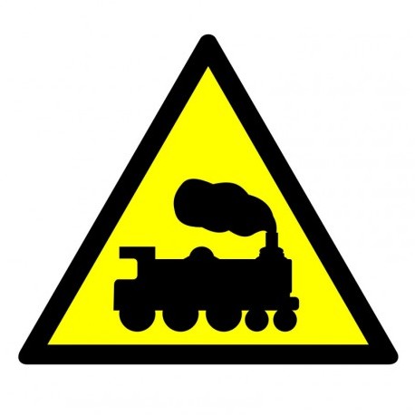 GE004 Ostrzeżenie - rampa lub przejazd kolejowy