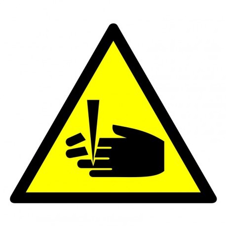 GE008 Ostrzeżenie przed niebezpieczeństwem obcięcia palców