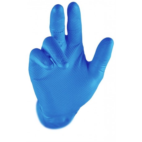 Rękawice GRIPPAZ 246A niebieski opk.100 szt.