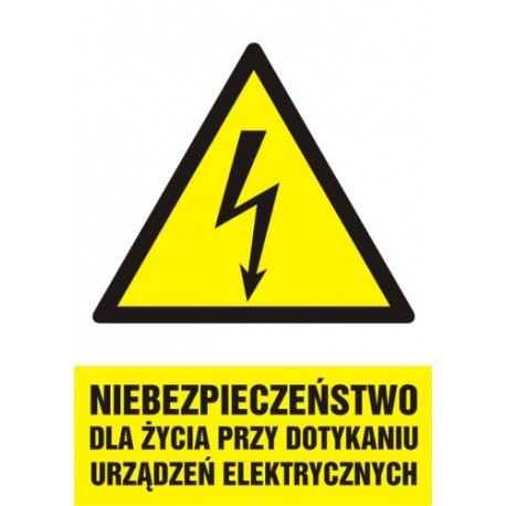 HA 006 Niebezpieczeństwo dla życia przy dotykaniu urządzeń elektrycznych