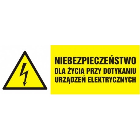 HB 006 Niebezpieczeństwo dla życia przy dotykaniu urządzeń elektrycznych