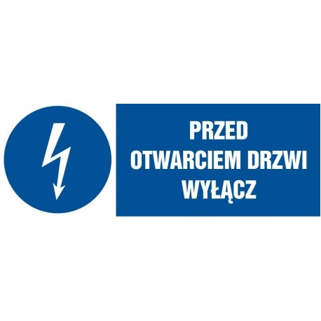 HF 019 Przed otwarciem drzwi wyłącz