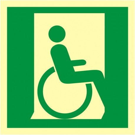 AC054Drzwi ewakuacyjne dla niepełnosprawnych w lewo