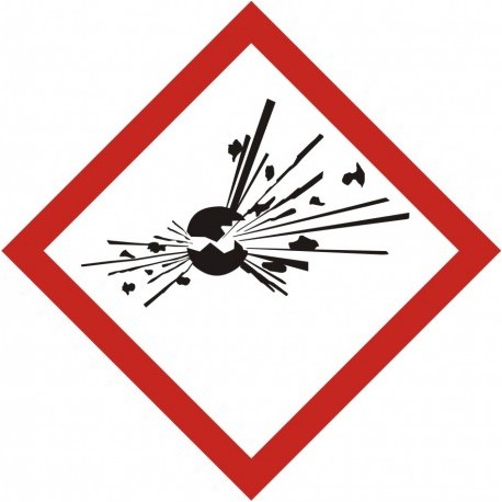 Produkt wybuchowy - znak piktogram GHS 01 CLP