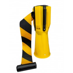 Taśma rozciągana - 5m żółto/czarna - kaseta/nakładka na pachołek